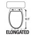 TOPSEAT 3D Upland Series Elongated Toilet Seat w/ Chromed Metal Hinges  Wood Duck - B009ZVK2UI